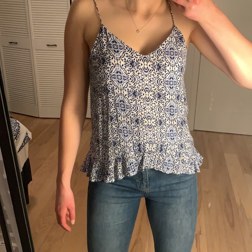 Floral Spaghetti Strap Tank Top